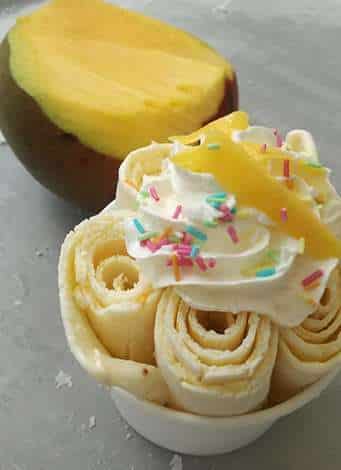 frsh mango ice cream roll