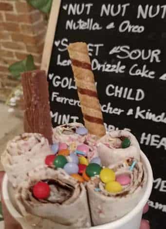 ice cream rolls for wedding