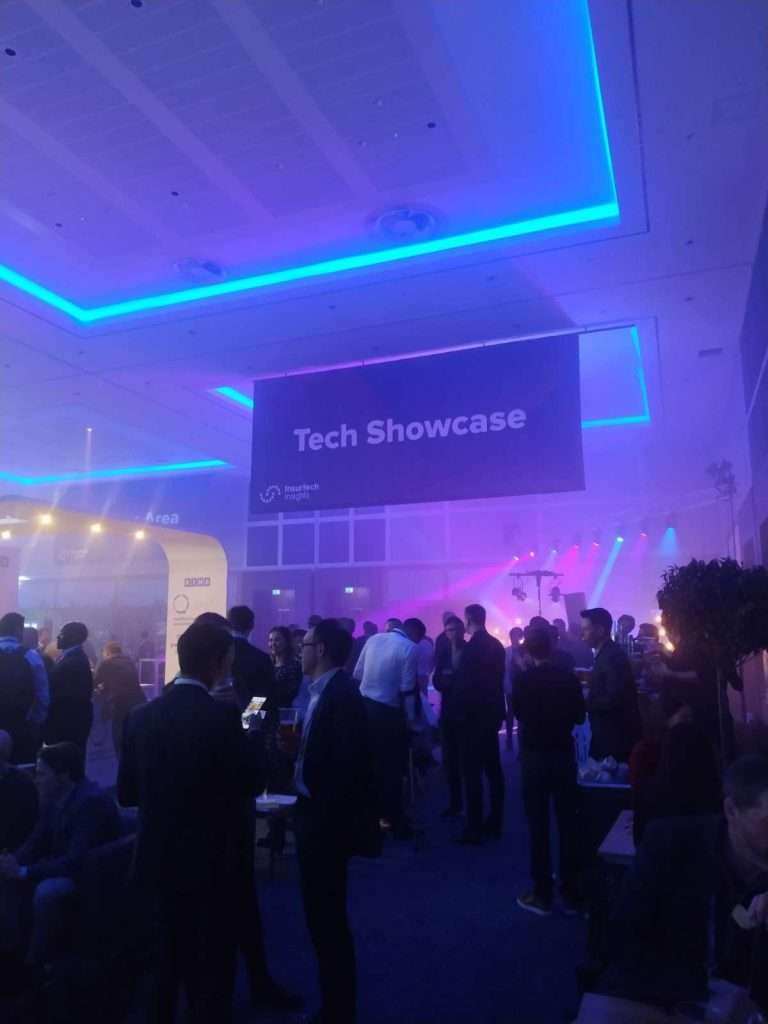 Tech show case London with people networking