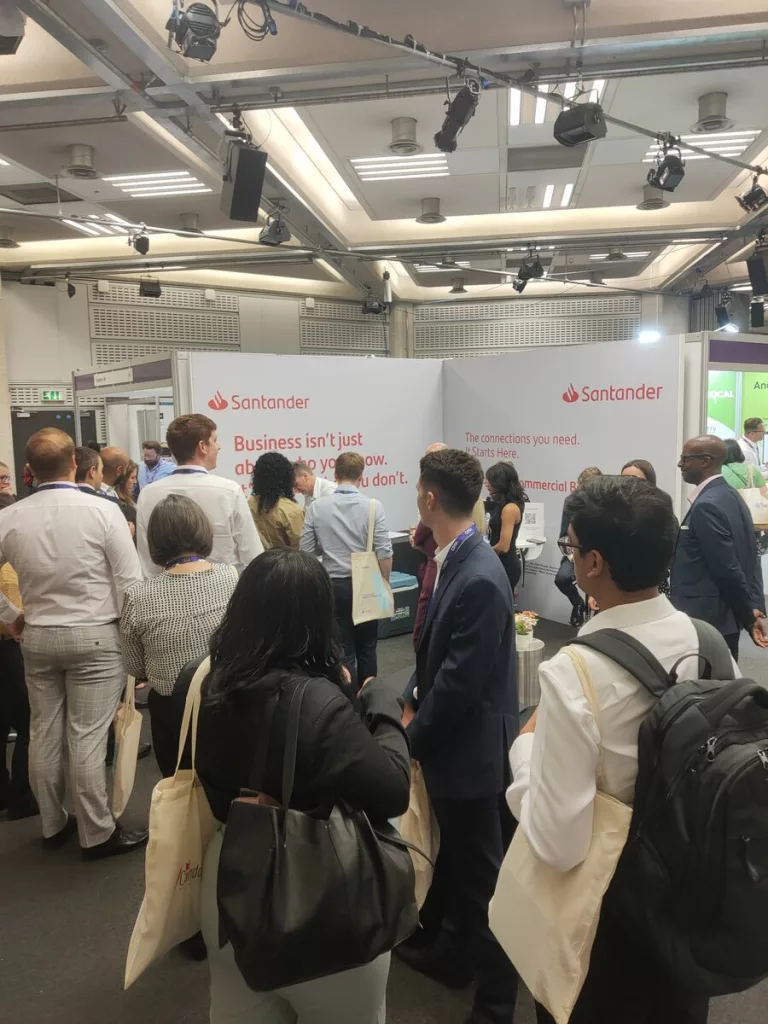 Busy ice cream roll stand for Santander