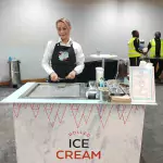 rolled ice cream cart at conference