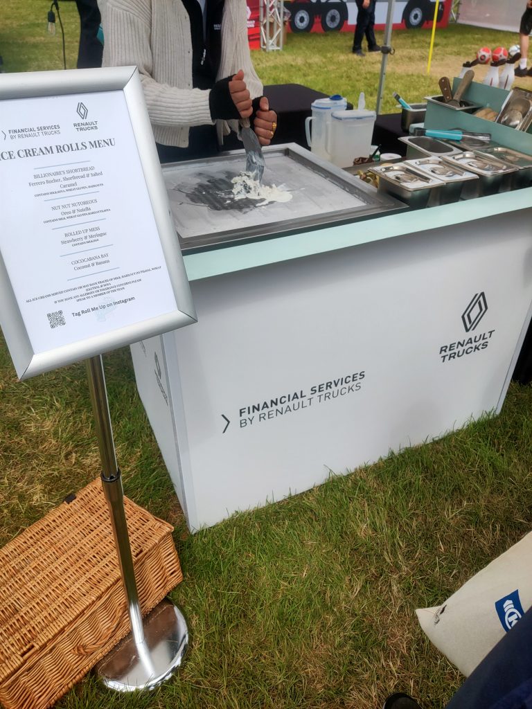 branded ice cream roll cart renault trucks