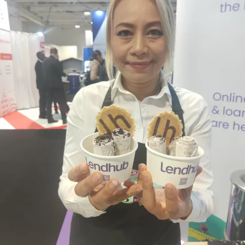 branded ice cream rolls at exhibition NEC