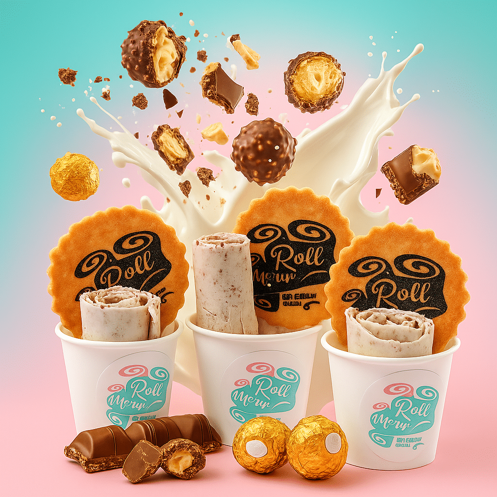 ice cream rolls bursting with flavour