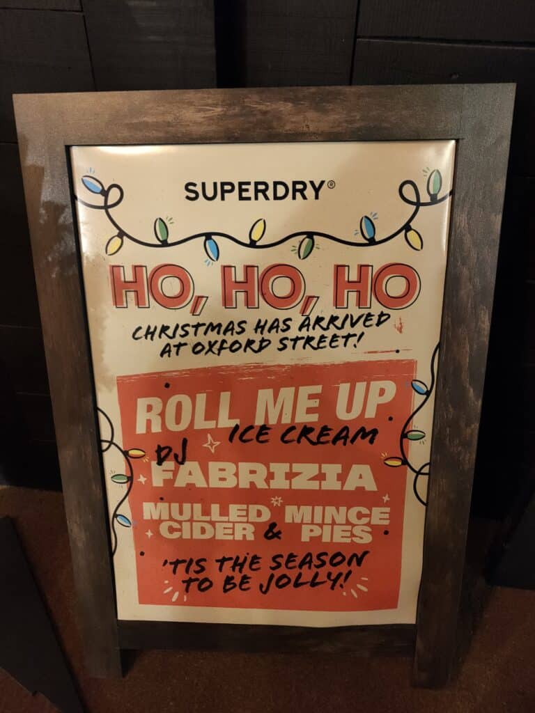 roll me up menu superdry oxford street london