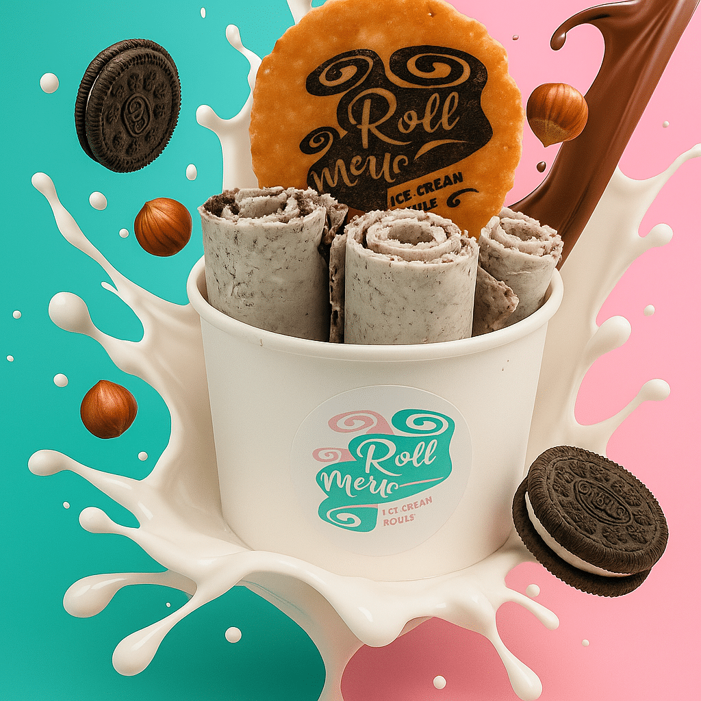 oreo and nutella ice cream roll
