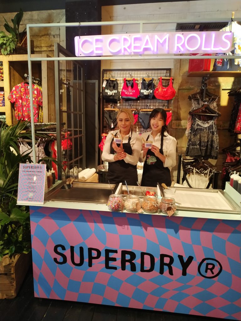 superdry branded ice cream cart